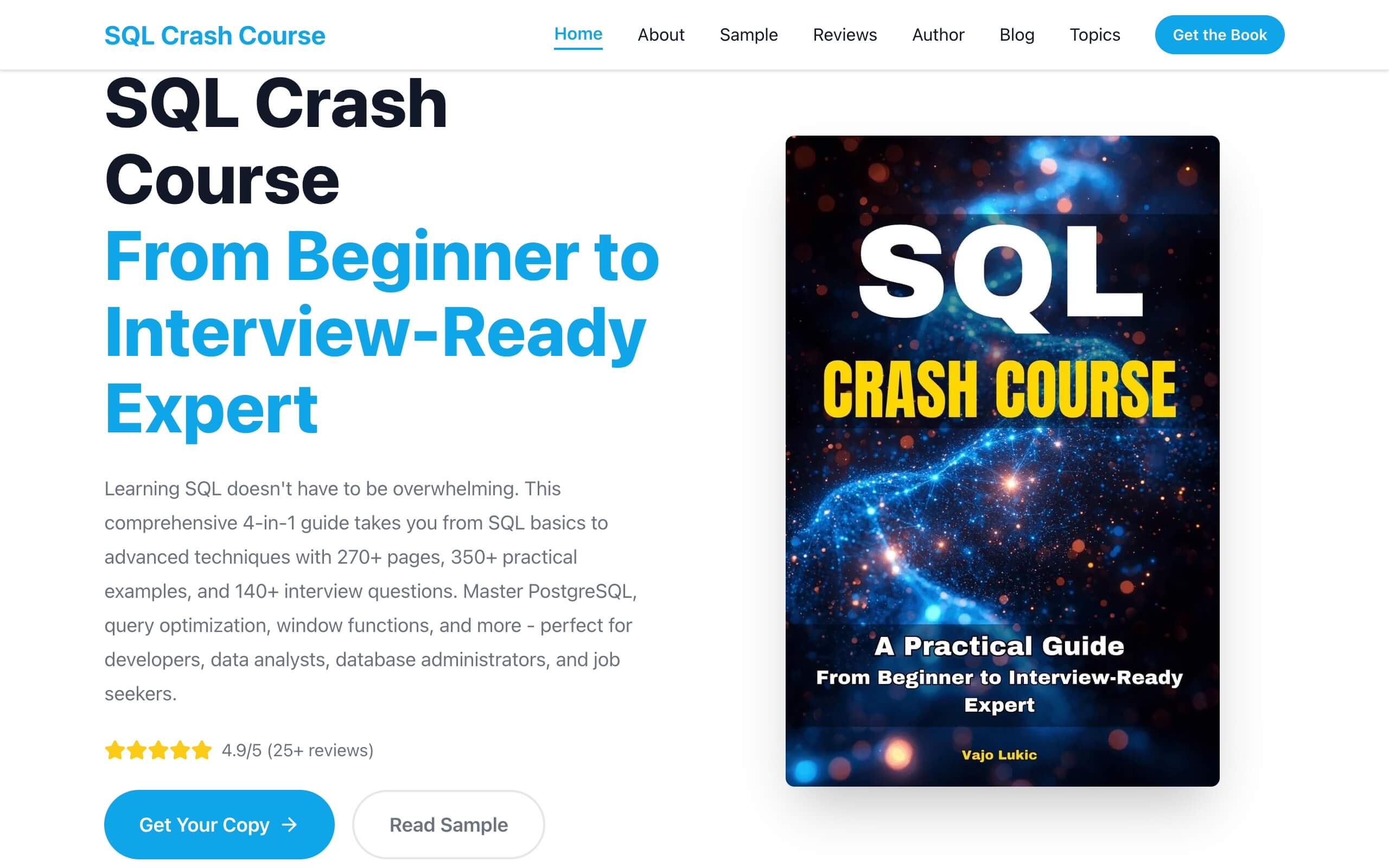 SQL Crash Course book website